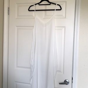 White sheer dress with pockets